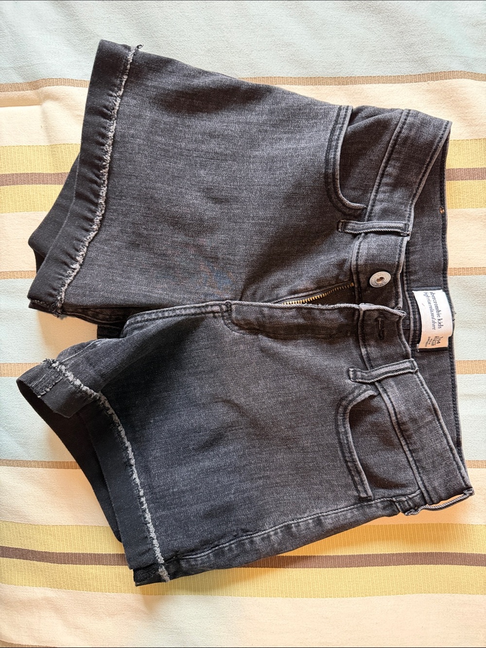 Girls Abercrombie Kids Black Denim Shorts